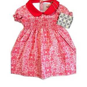 Turtles & Tees Toddler Nori Smocked Dress Riviera Blush Sz 12-18 mth NWT golf
